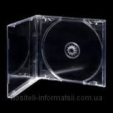 Коробка для 1-CD-диска Jewel Clear case, прозорий лоток (DELUX)