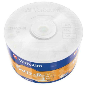 Диск Verbatim DVD-R 4,7Gb 16x Spindle Wrap 50 pcs