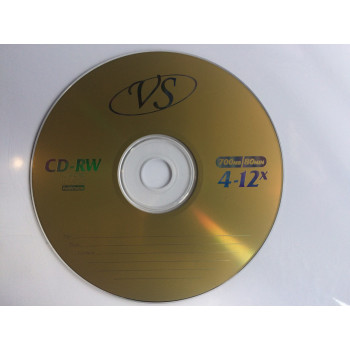 Диск CD-RW VS 700Mb 12x Bulk/50 золотистий
