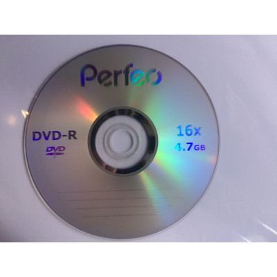 Диск DVD-R для відео Perfeo 16x Bulk/50