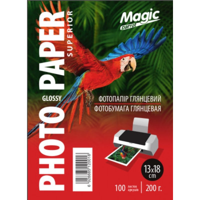 Фотобумага Magic 13*18 см глянцевая 200g 100лис. Superior